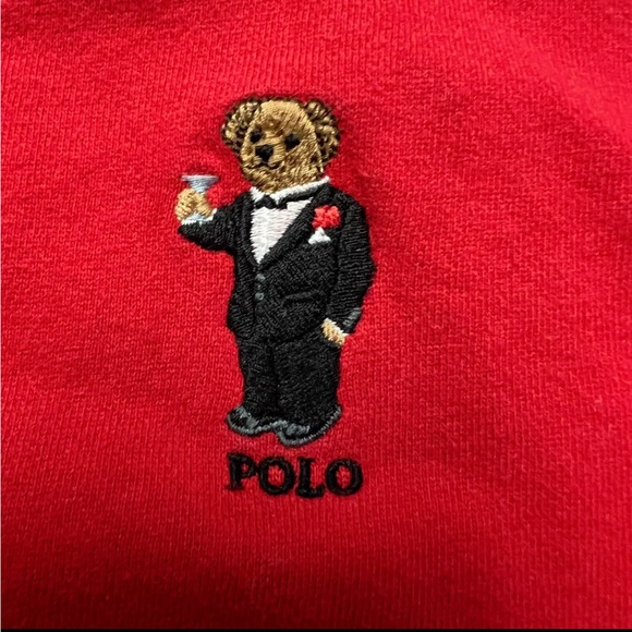 POLO Bear Ralph Lauren zipped TUXEDO BEAR hoodie SUPER RARE !!! - Picture 1 of 7